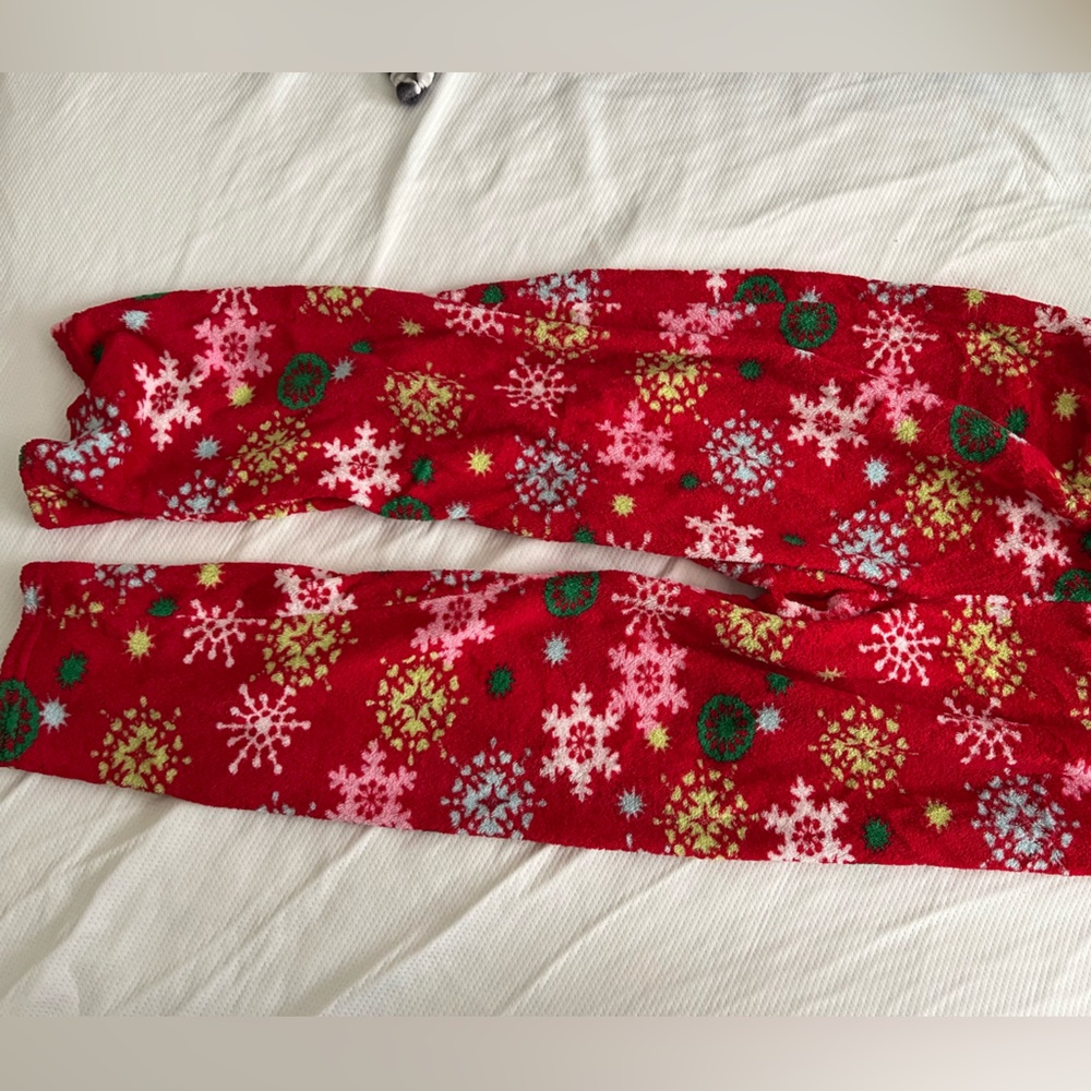 Festive Red Snowflake Pajama Pants